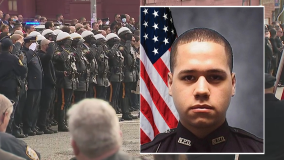 Fallen Newark police officer Joseph Azcona posthumously promoted at funeral