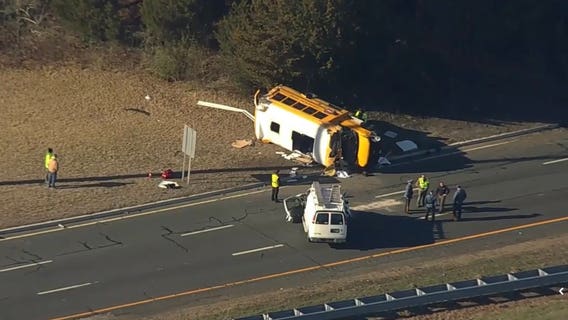 NJ bus crash near Wall Township shuts down parts of I-95