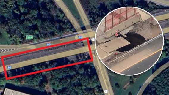 Route 80 sinkhole in NJ: Highway closed at Exit 34 until further notice