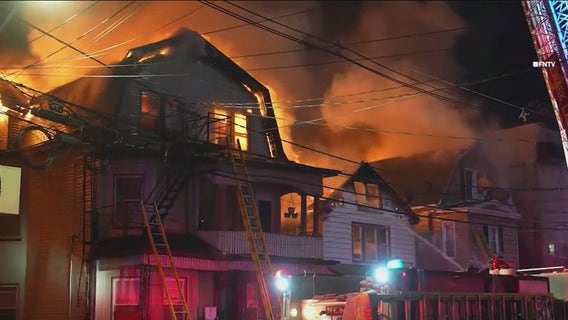 Newark fire rips through homes, displaces dozens and injures 2 firefighters