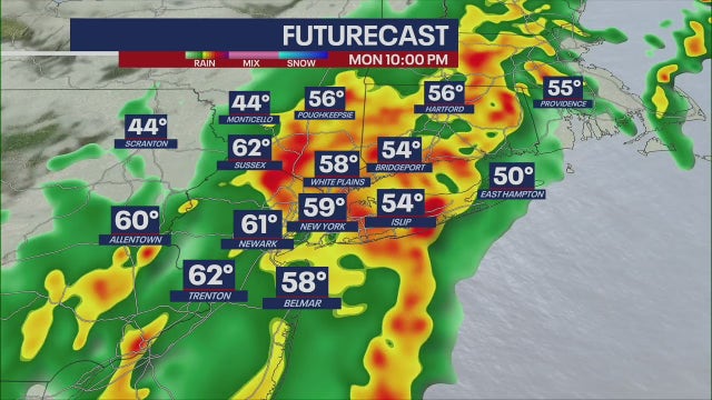 Heavy rain, thunderstorms highlight Monday severe weather threat in NYC