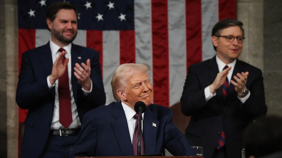 President Donald Trump addresses Congress