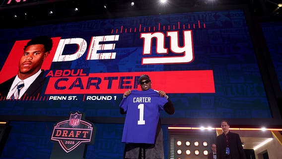 Giants select Abdul Carter with third pick of 2025 NFL Draft, Jets pick Armand Membou at 7