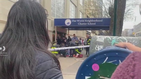 Three people, including two children injured after car reverses onto sidewalk in Queens