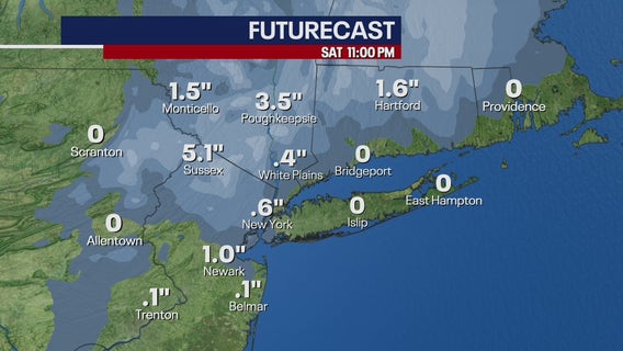 Spring snow? 1-2 inches expected for some NYC suburbs tomorrow