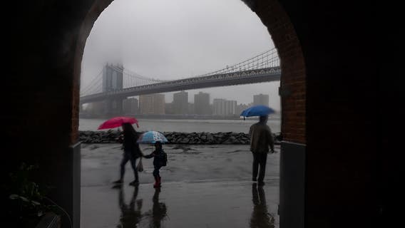 NJ tornado warning; NYC braced for soggy week
