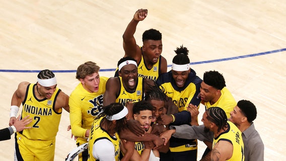 Pacers tie it on Haliburton's jumper at buzzer, then beat Knicks 138-135 in OT of East finals Game 1