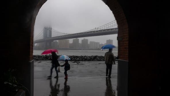 NJ tornado warning; NYC braced for soggy week