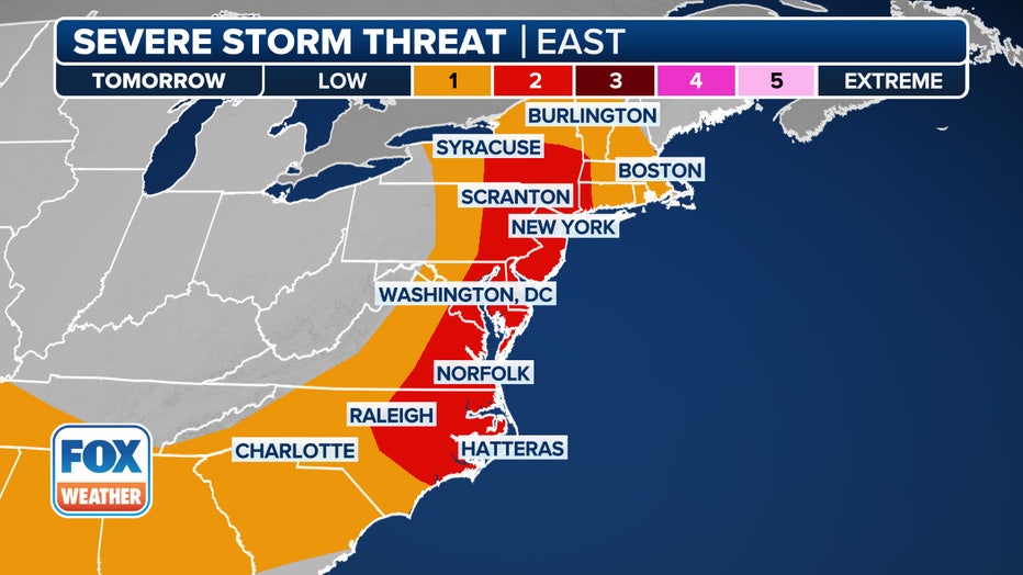 Saturday's severe storm threat