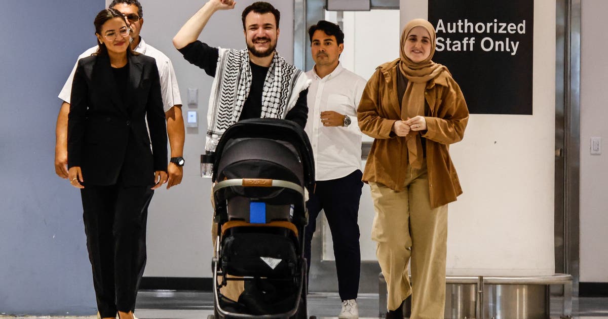 Former Columbia University student Khalil reunited with his family ...
