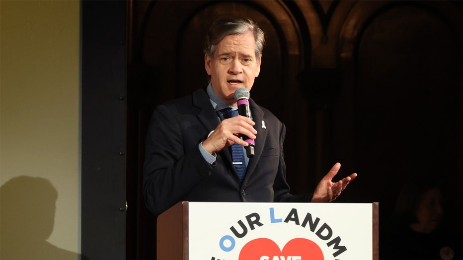 NEW YORK, NEW YORK - MARCH 08: Brad Hoylman-Sigal attends a rally for the Landmark West Park Presbyterian Church on March 08, 2025 in New York City. (Photo by Rob Kim/Getty Images)