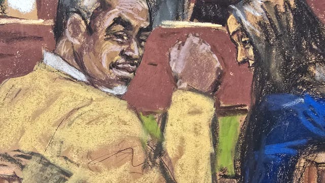 Diddy pumps his fist, courtroom cheers after verdict read