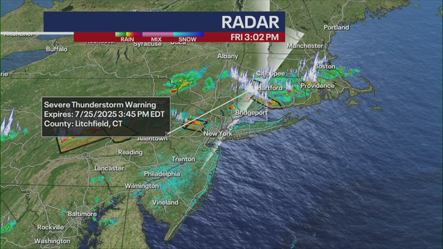 Severe thunderstorm warning issued in NYC area: Timeline
