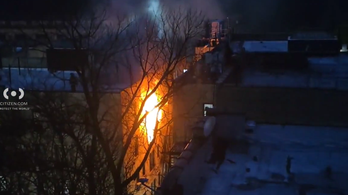 Man taken into custody after NYC apartment goes up in flames, 2 firefighters injured