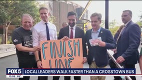 Pedestrians walk faster than NYC crosstown bus