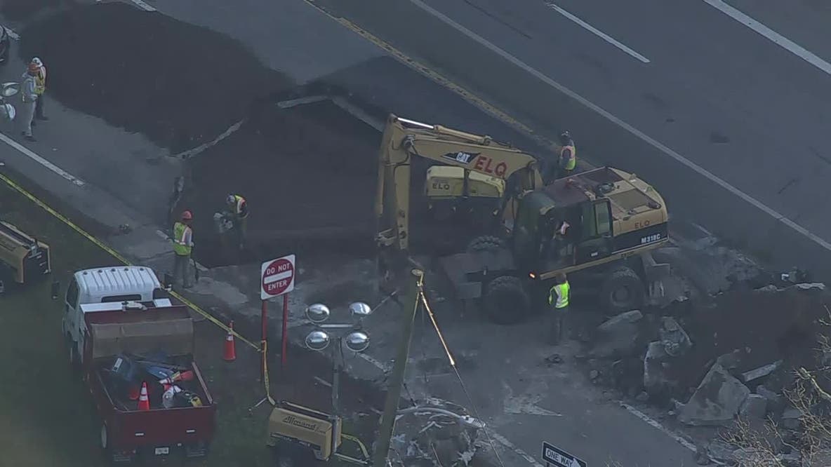 Sinkhole closes portion of Saw Mill River Parkway in Westchester County