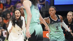 Cloud scores 23, Stewart adds 18 as Liberty beats Mercury 76-69 in OT