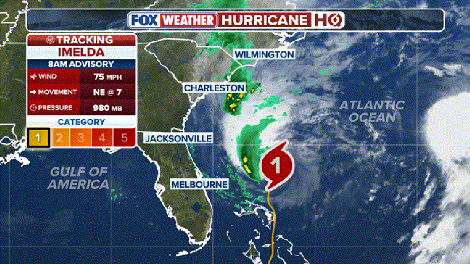 This graphic shows information on Hurricane Imelda.(FOX Weather)
