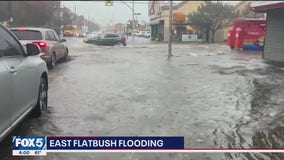 Relentless rain causes street flooding in NYC, LI