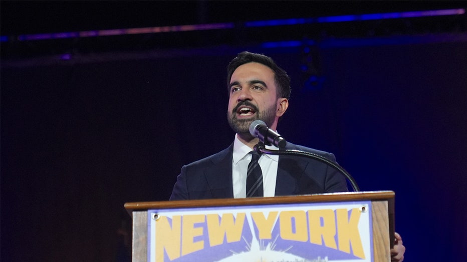 NEW YORK, UNITED STATES - OCTOBER 26: New York City mayoral candidate Zohran Mamdani speaks during an election rally at Forest Hills Stadium in New York, United States, on October 26, 2025. (Photo by Selcuk Acar/Anadolu via Getty Images)