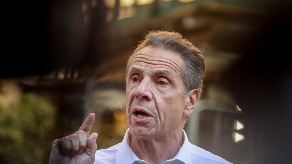 Andrew Cuomo, New York City mayoral candidate, during a campaign event in New York, US, on Thursday, Oct. 23, 2025. Mayor Eric Adams endorsed Andrew Cuomo to lead New York City, a reversal after he accused his former challenger of being a "snake and a liar" just weeks ago in the contentious battle for Gracie Mansion. Photographer: Michael Nagle/Bloomberg via Getty Images