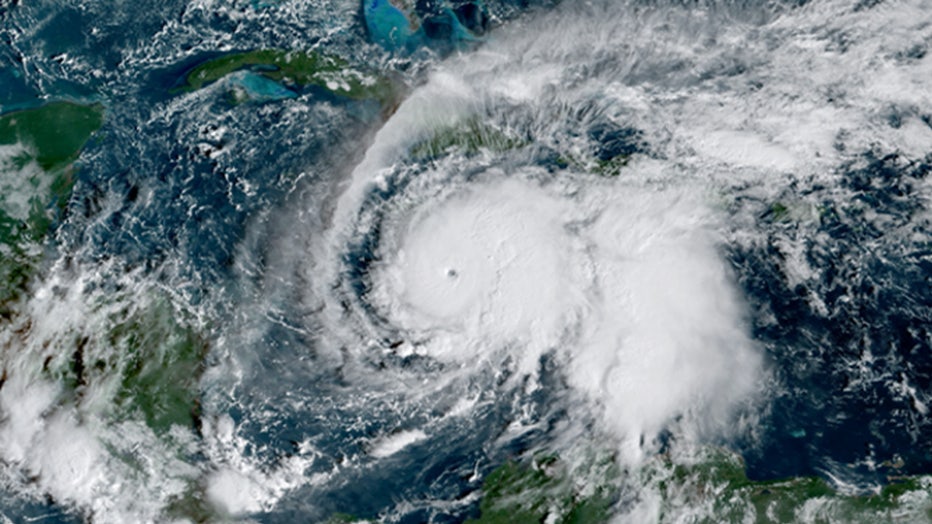 This satellite image shows Hurricane Melissa south of Jamaica on Sunday, Oct. 26, 2025. (NOAA)