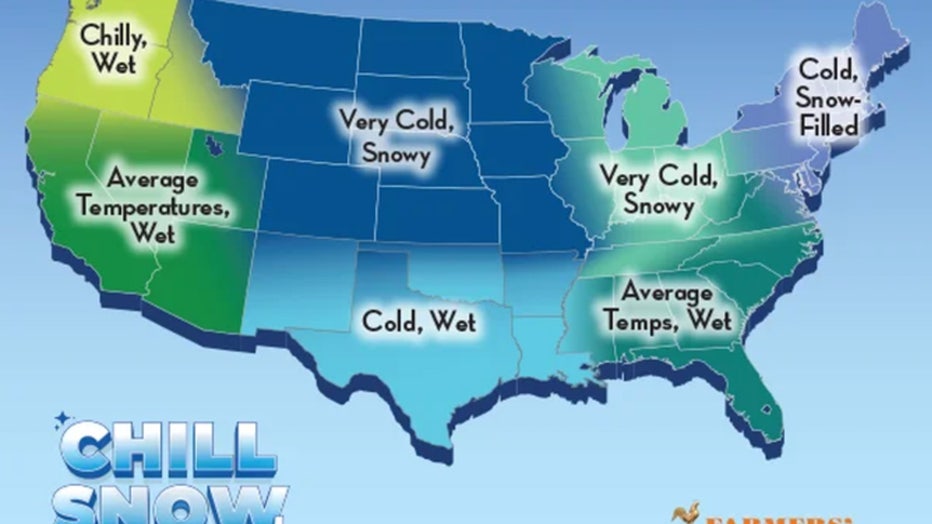 The Farmers' Almanac 2025-26 winter outlook. (FOX Weather)