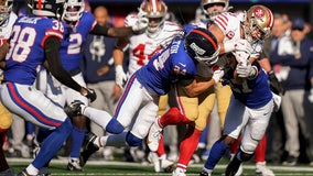 Christian McCaffrey and the 49ers run all over the Giants on the way to winning 34-24