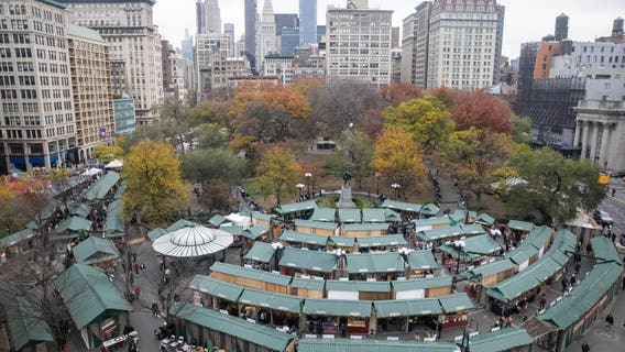 Union Square's Holiday Market has opened for the festive season
