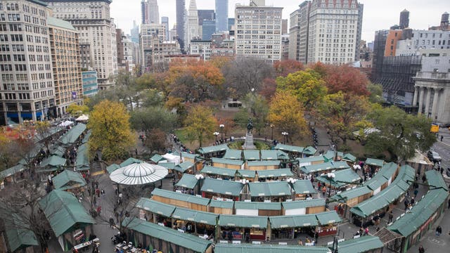 Union Square's Holiday Market has opened for the festive season
