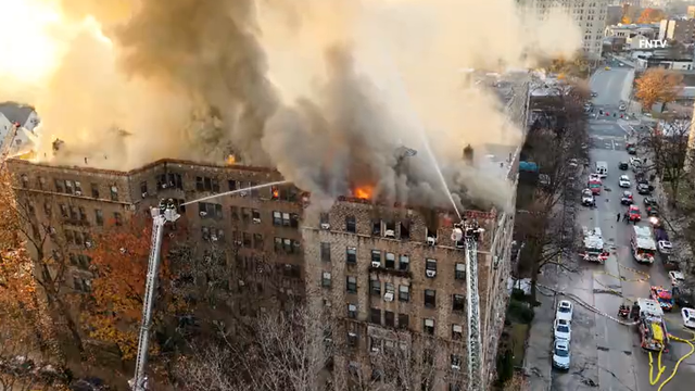 100+ displaced after massive 5-alarm fire in Mount Vernon apartment building