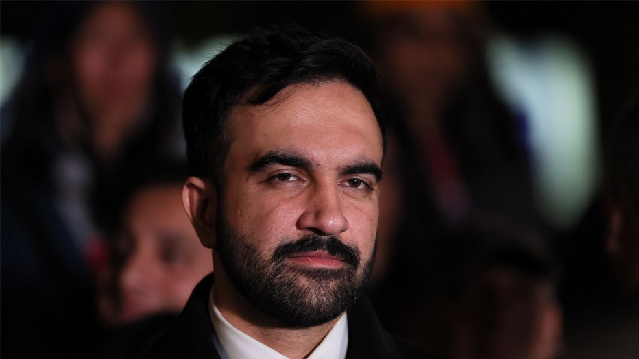 NEW YORK, NEW YORK - NOVEMBER 03: New York Mayoral Candidate Zohran Mamdani attends a campaign event at Dutch Kills Playground on November 03, 2025 in the Astoria neighborhood of the Queens borough in New York City. On the eve of Election Day, Mamdani was joined by elected officials as he spoke during a volunteer canvass launch in Astoria. Mamdani, who leads in the polls and is the front runner in the mayoral election, is running against Independent New York City mayoral candidate Andrew Cuomo and Republican mayoral candidate Curtis Sliwa. More than 735,000 people have voted early, according to the Board of Elections, more than four times as many as in the 2021 contest. (Photo by Michael M. Santiago/Getty Images)