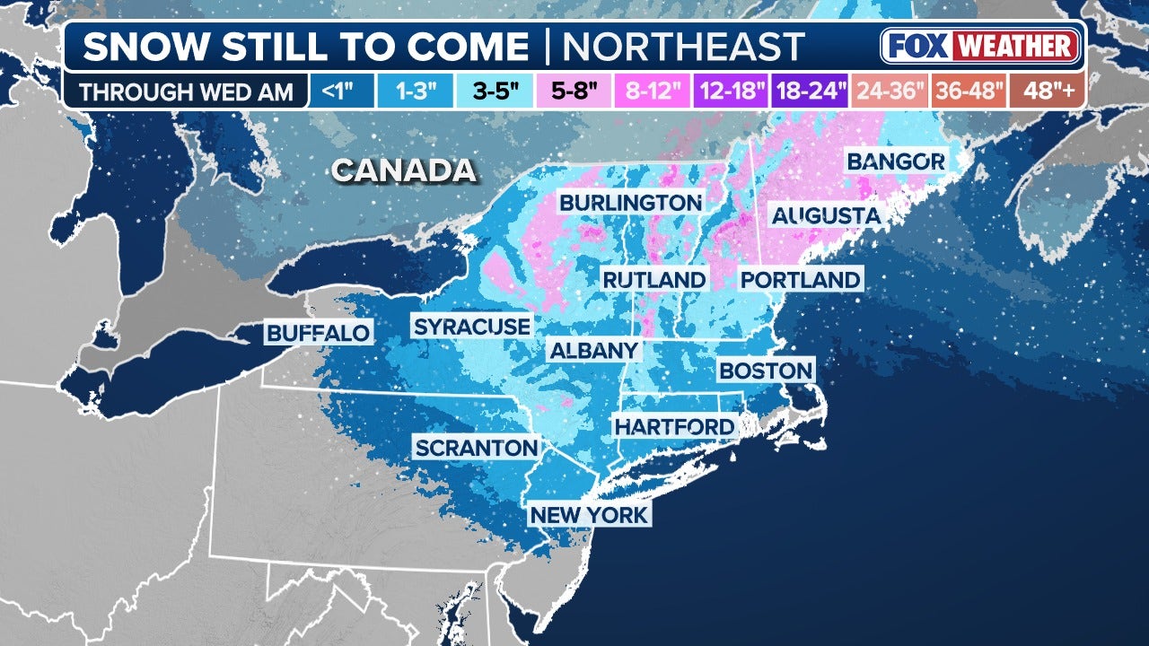 Sleet, snow fall ahead of Christmas; NYC weather this week