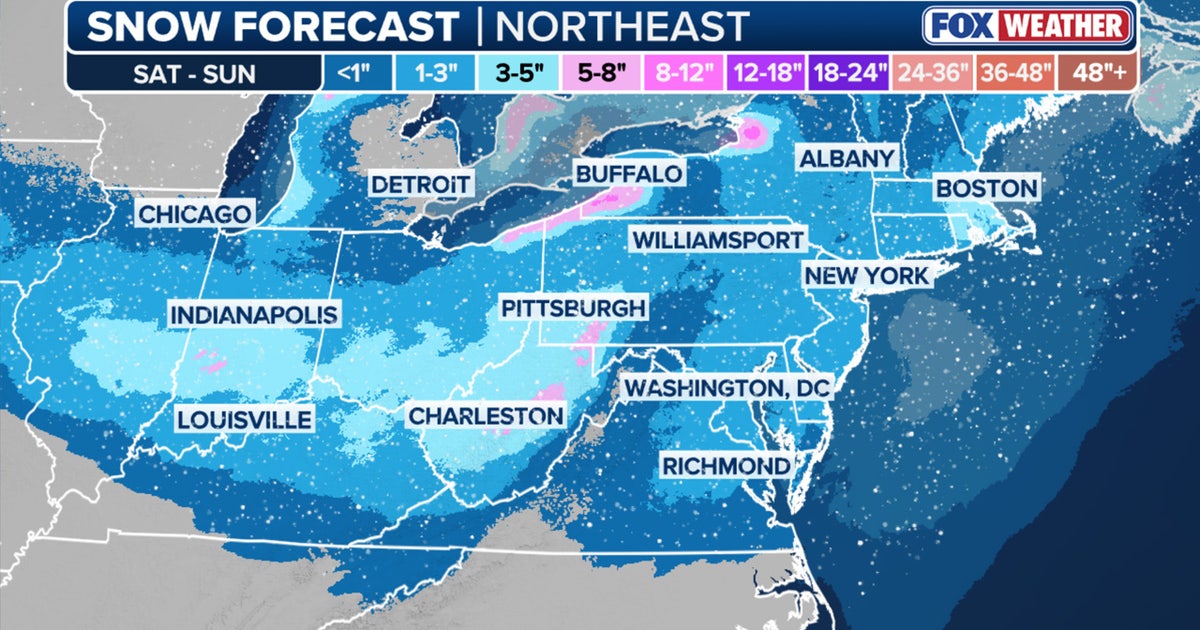 How much snow is expected on Sunday? NYC timeline, projected totals ...