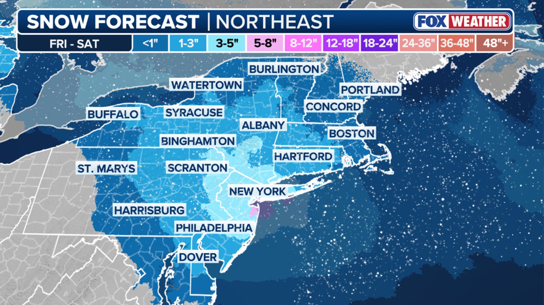 Weather NYC: Up to 5 inches of snow possible this weekend l Forecast, timing and impacts