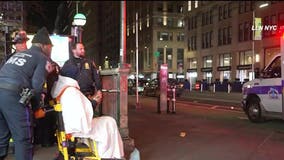 Man set on fire near Times Square subway station, police say