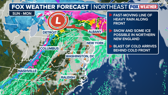 Ice threat returns as freezing rain targets New York, New Jersey Sunday night
