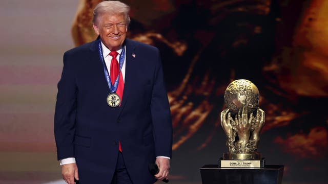US President Donald Trump receives inaugural FIFA Peace Prize at World Cup Final Draw