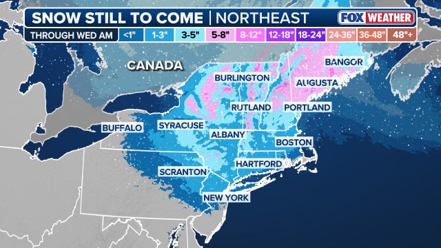 Sleet, snow fall ahead of Christmas; NYC weather this week