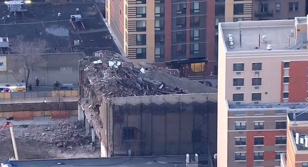 Partial wall collapse at Bronx demolition site prompts DOB investigation