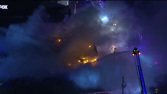 Fire in Roselle Park, NJ rips through warehouse
