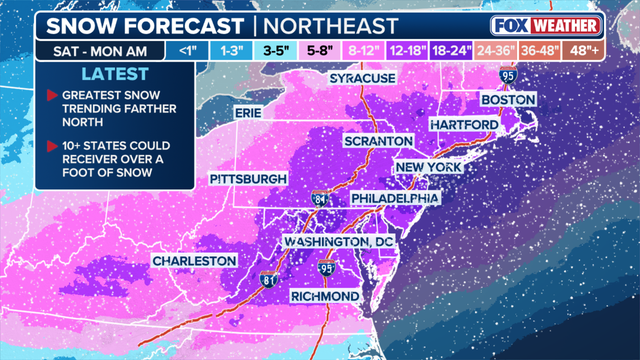 NYC winter storm: When, how much it will snow this weekend