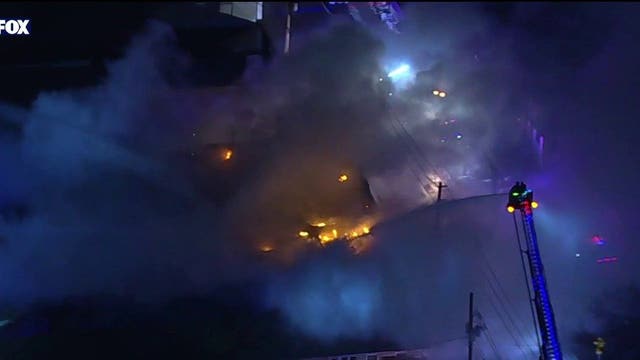 Fire in Roselle Park, NJ rips through warehouse