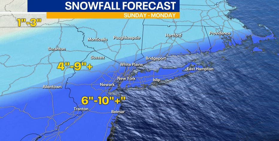 10+ inches of snow possible for NYC, NJ this weekend: Latest forecast, models, timeline
