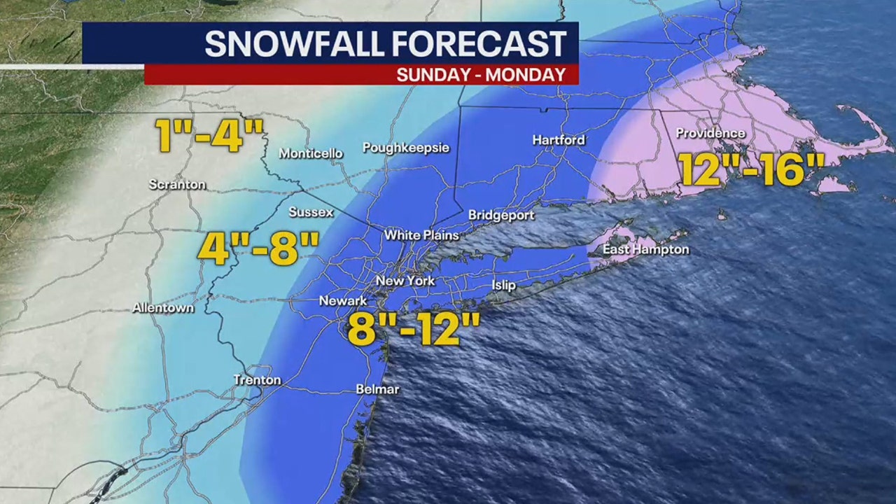 NYC, NJ could see 12+ inches of snow, potential blizzard conditions this weekend