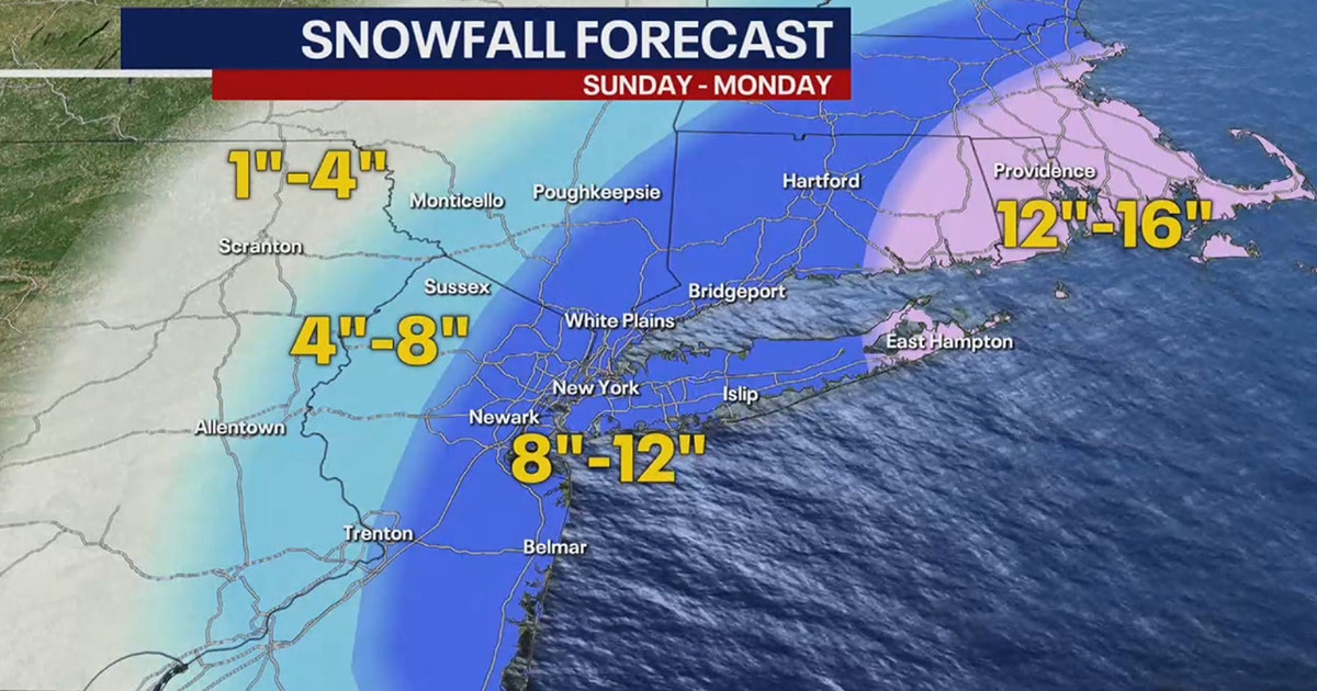 NYC, NJ could see 12+ inches of snow, potential blizzard conditions this weekend