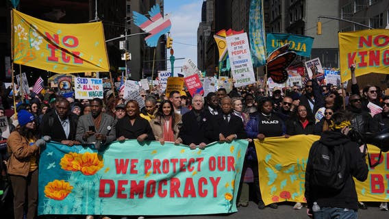 No Kings New York City protests call out Trump on Iran, immigration