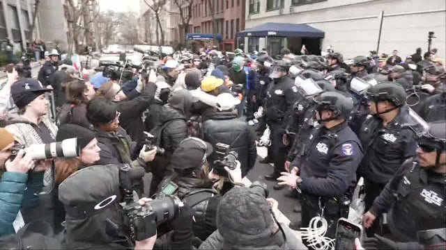 Gracie Mansion protests: Bomb squad investigating 2 'ignited devices' thrown into crowd