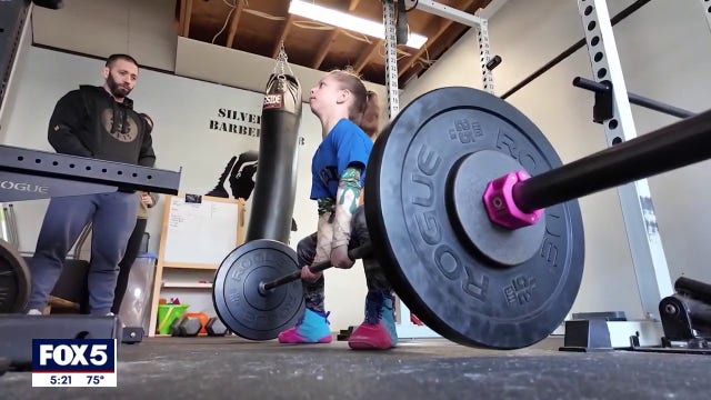 9-year-old girl deadlifts 180 pounds, more than three times her weight