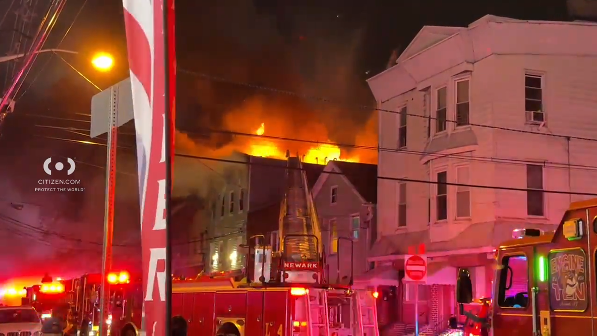 6 firefighters hurt in 3-alarm Newark fire that forced nearly 60 people from their homes
